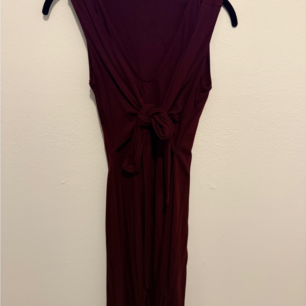 AllSaints burgundy wrap dress